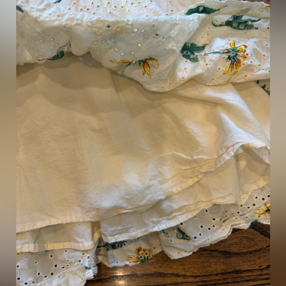 Madewell 100% Cotton Cream Floral Midi Dress MED - Picture 4 of 6